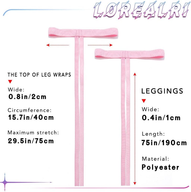 Lorealri Store Rave Leg Wraps Elastic Garter Plus Size Leg Straps Dancing Music Festivals Coachella Outfits for Women - Image 4
